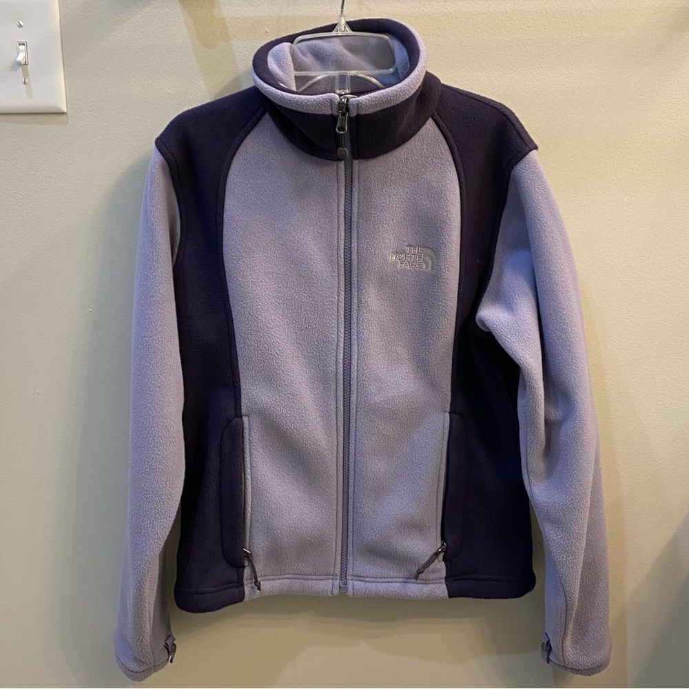 North Face Fleece Jacket Full Zip Purple Colorblock S/P